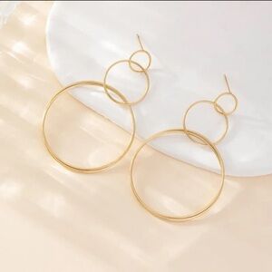Gold plated stainless steel earrings